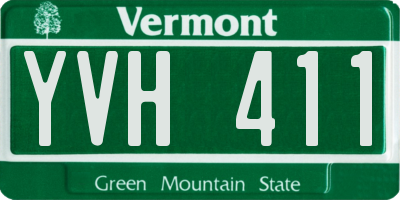 VT license plate YVH411
