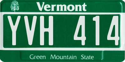 VT license plate YVH414