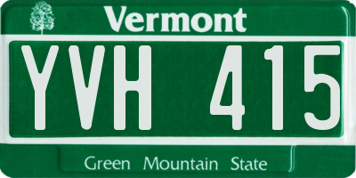 VT license plate YVH415