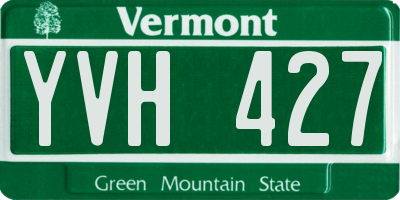 VT license plate YVH427