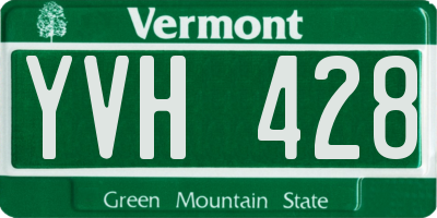 VT license plate YVH428