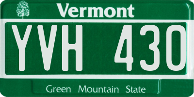 VT license plate YVH430