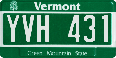 VT license plate YVH431