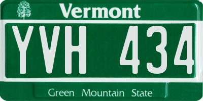 VT license plate YVH434