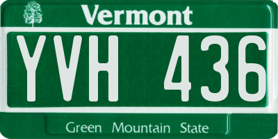 VT license plate YVH436