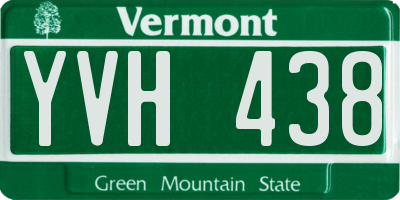 VT license plate YVH438