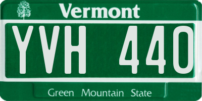 VT license plate YVH440