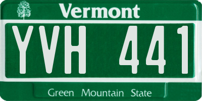 VT license plate YVH441