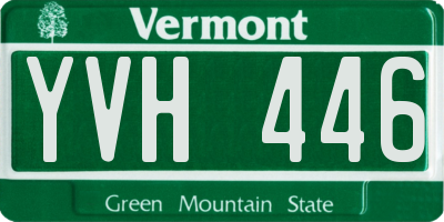 VT license plate YVH446