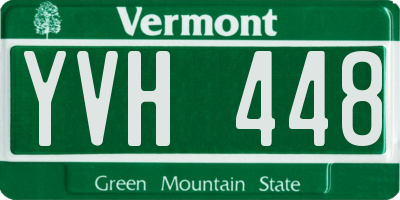 VT license plate YVH448