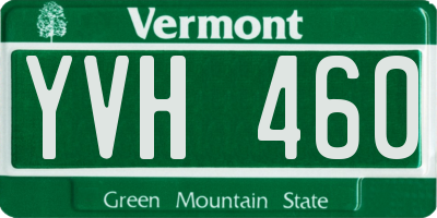VT license plate YVH460