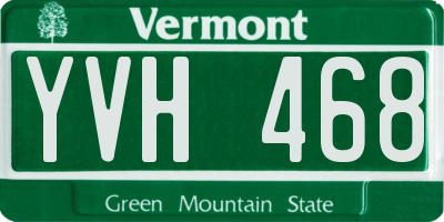 VT license plate YVH468