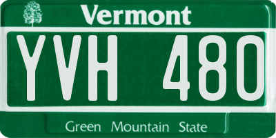 VT license plate YVH480