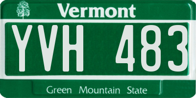 VT license plate YVH483
