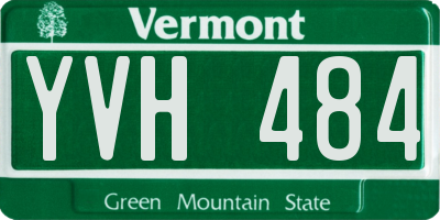 VT license plate YVH484