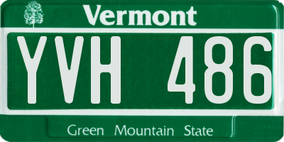 VT license plate YVH486