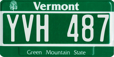 VT license plate YVH487