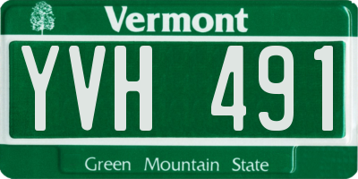 VT license plate YVH491