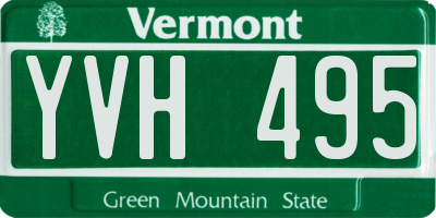 VT license plate YVH495