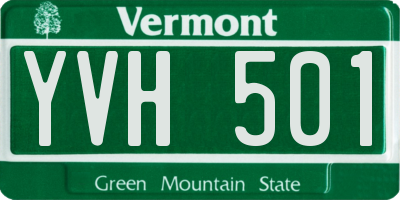 VT license plate YVH501