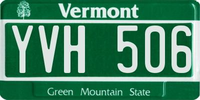 VT license plate YVH506