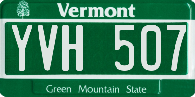 VT license plate YVH507