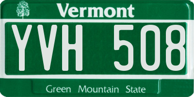 VT license plate YVH508