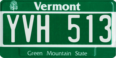 VT license plate YVH513