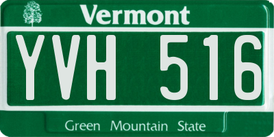 VT license plate YVH516