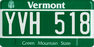 VT license plate YVH518