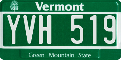 VT license plate YVH519
