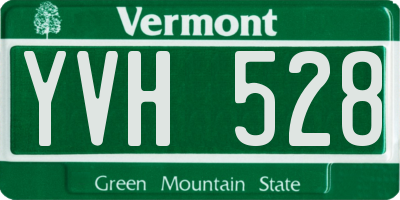 VT license plate YVH528