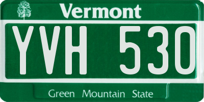 VT license plate YVH530