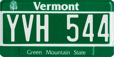 VT license plate YVH544