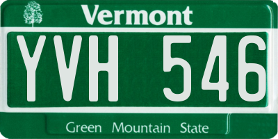 VT license plate YVH546