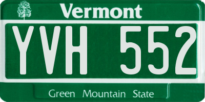 VT license plate YVH552