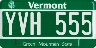 VT license plate YVH555
