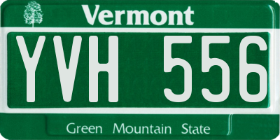 VT license plate YVH556