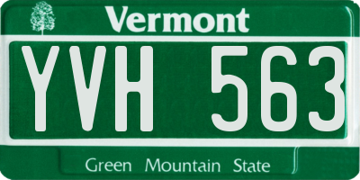 VT license plate YVH563