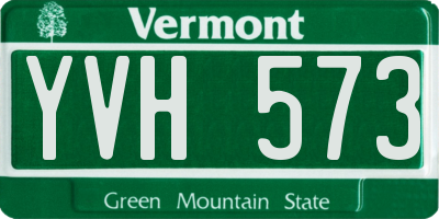 VT license plate YVH573