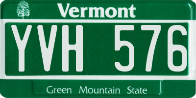 VT license plate YVH576