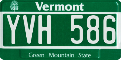 VT license plate YVH586