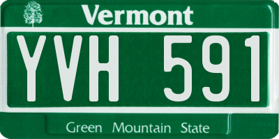 VT license plate YVH591