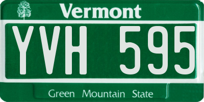 VT license plate YVH595