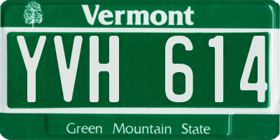 VT license plate YVH614
