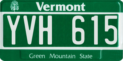 VT license plate YVH615