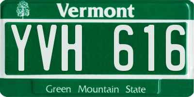 VT license plate YVH616