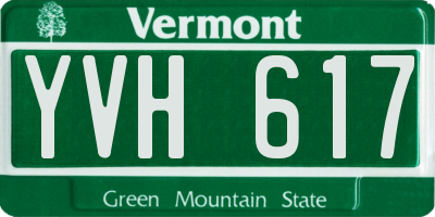 VT license plate YVH617