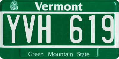 VT license plate YVH619