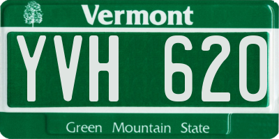 VT license plate YVH620